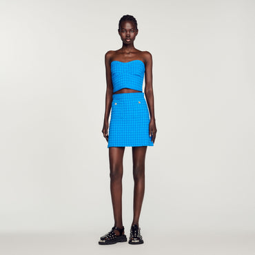 Riviere Knitted Skirt - Electric Blue