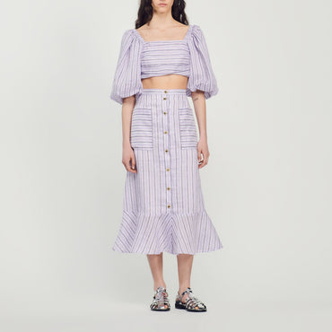 Blondy Woven Skirt - Lilac / Black