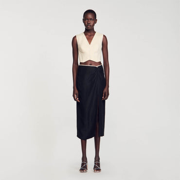 Olariane Woven Skirt - Black