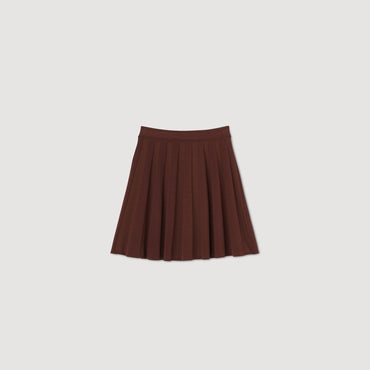 Glass Knitted Skirt - Brown