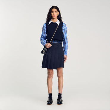 Pavela Woven Skirt - Navy Blue