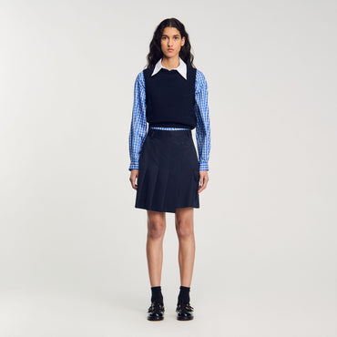 Pavela Woven Skirt - Navy Blue