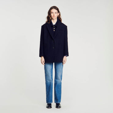 Sion Coat - Navy Blue