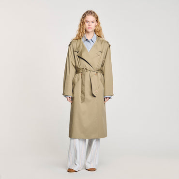 Aliocha Trench Coat - Olive Green
