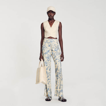 Joseph Pants - Ecru / Bleu