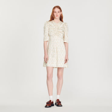 Aquarelle Woven Dress - Ecru