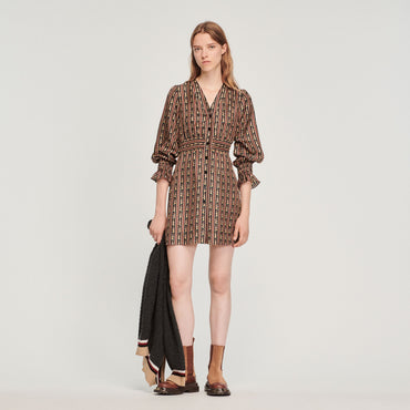 Karma Woven Dress - Eggplant
