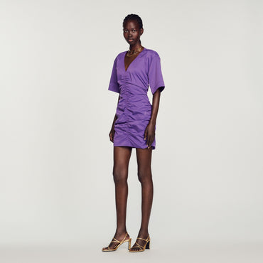 Melilla Woven Dress - Purple