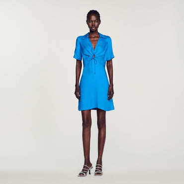 Pompei Woven Dress - Blue