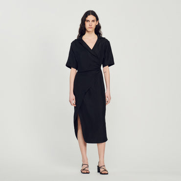 Clarance Woven Dress - Black