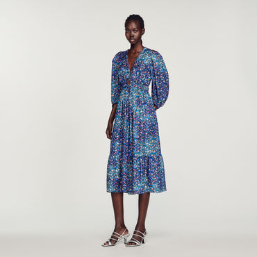 Almada Woven Dress - Blue / Purple
