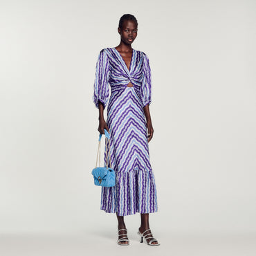 Brumela Woven Dress - Purple / Blu