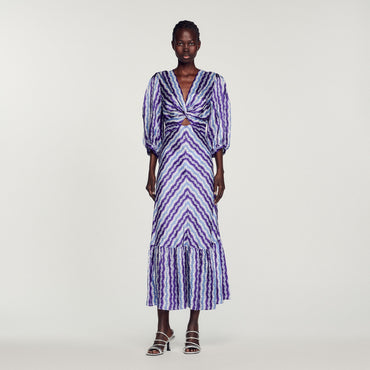 Brumela Woven Dress - Purple / Blu