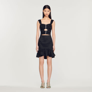 Rubis Woven Dress - Black