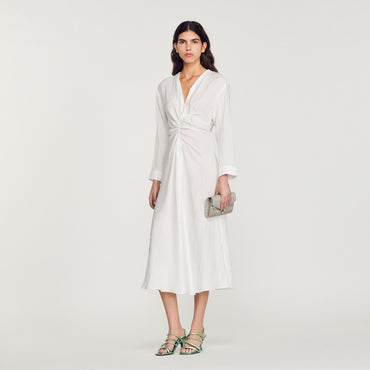 Vendome Woven Dress - White