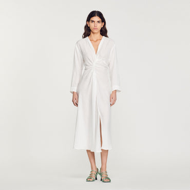 Vendome Woven Dress - White