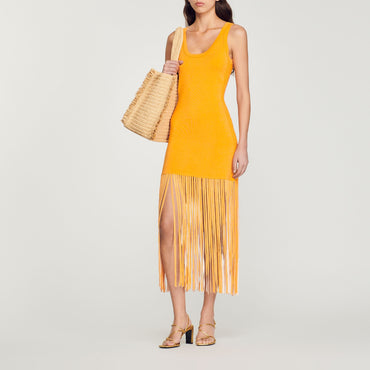 Malvina Knitted Dress - Orange