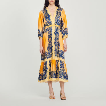 Willow Woven Dress - Orange