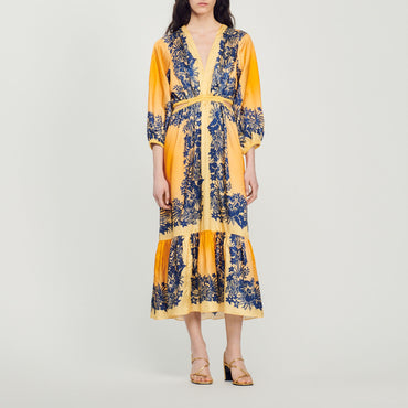 Willow Woven Dress - Orange