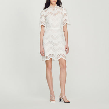 Amelle Woven Dress - White