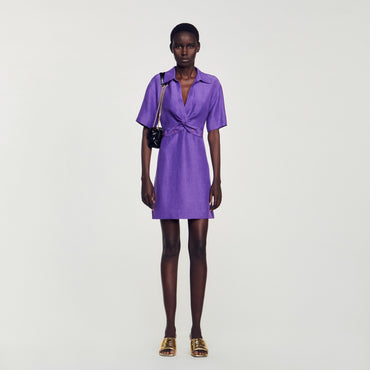 Luce Woven Dress - Purple