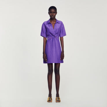 Luce Woven Dress - Purple