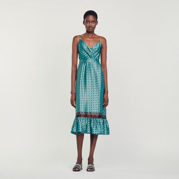 Salta Woven Dress - Turquoise / Brown