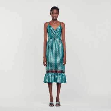 Salta Woven Dress - Turquoise / Brown