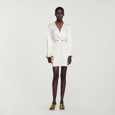 Fleur Woven Dress - Beige