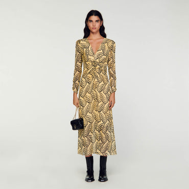 Tannya Woven Dress - Yellow / Black