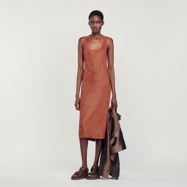 Fantasia Knitted Dress - Brown
