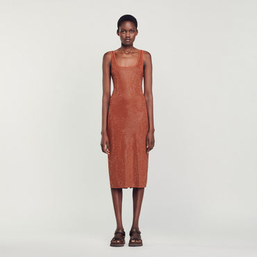 Fantasia Knitted Dress - Brown