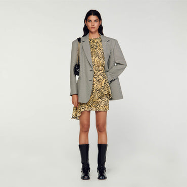 Tanny Woven Dress - Yellow / Black