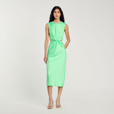 Neon Woven Dress -Green