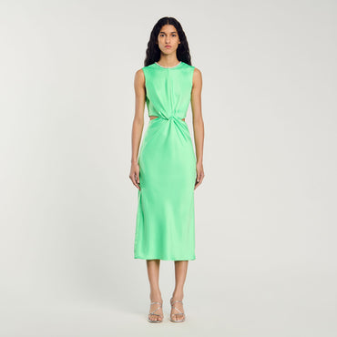 Neon Woven Dress -Green