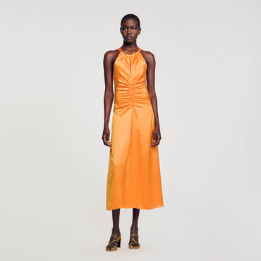 Courtney Woven Dress - Orange