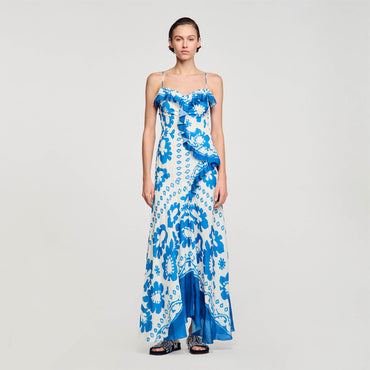 Zarelle Woven Dress - Blu / White