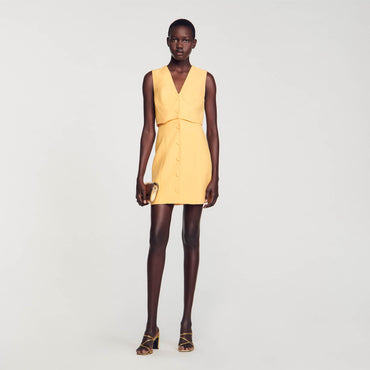 Ryana Woven Dress - Yellow Orange