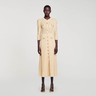 Ramia Knitted Dress - Gold