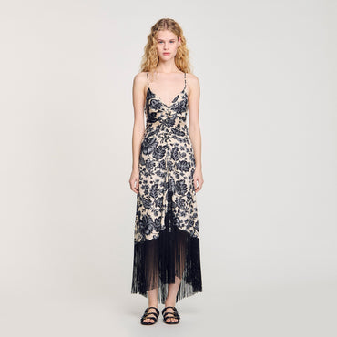 Perla Dress - Ecru / Black