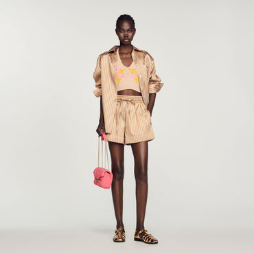 Leopaul Shorts - Bronze / White