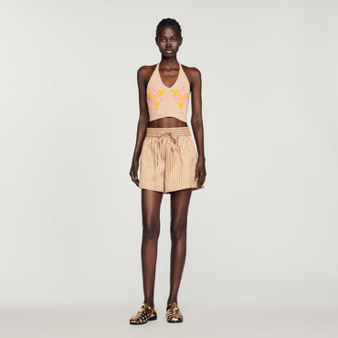 Leopaul Shorts - Bronze / White