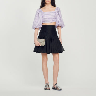 Blonvilla Top - Lilac / Black