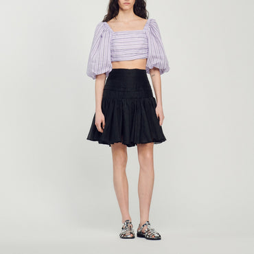 Blonvilla Top - Lilac / Black