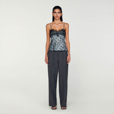 Dantin Top - Blu / Beige