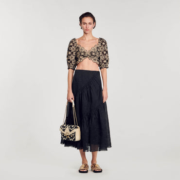 Mathie Top - Beige / Black