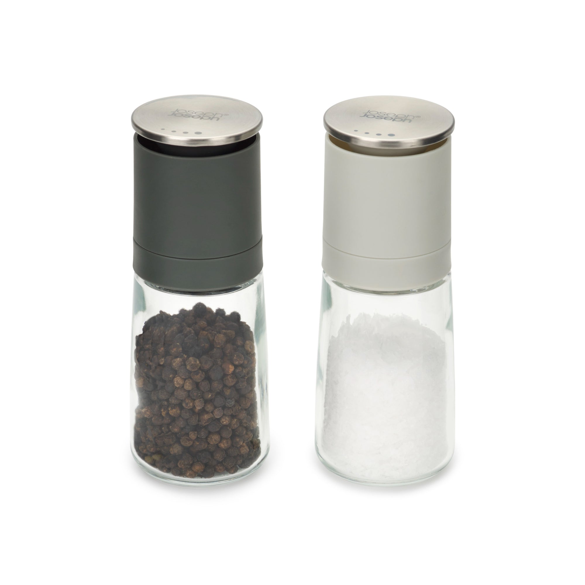 Duo No-spill Salt & Pepper Set - Grey