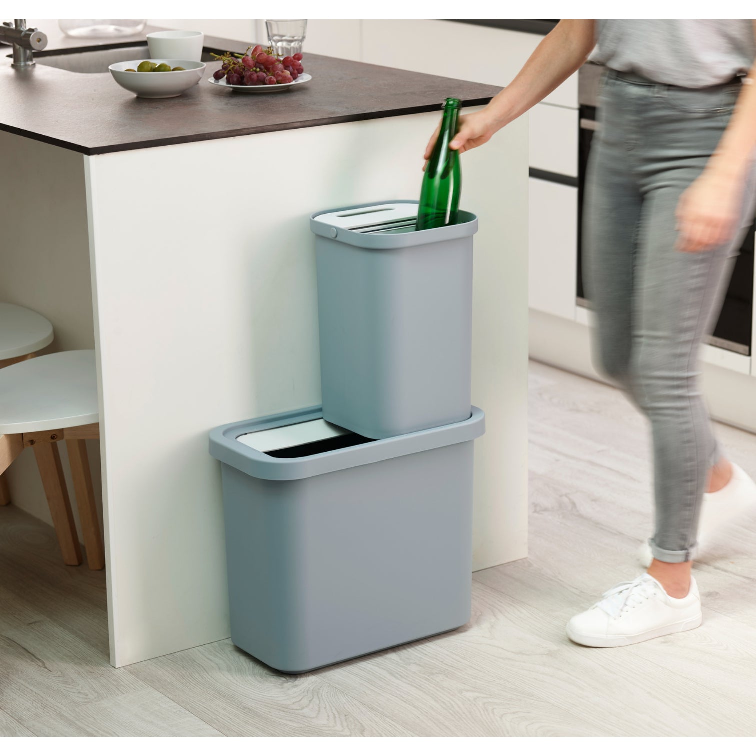(Set of 2) GoRecycle 46-litre Collector & Caddy