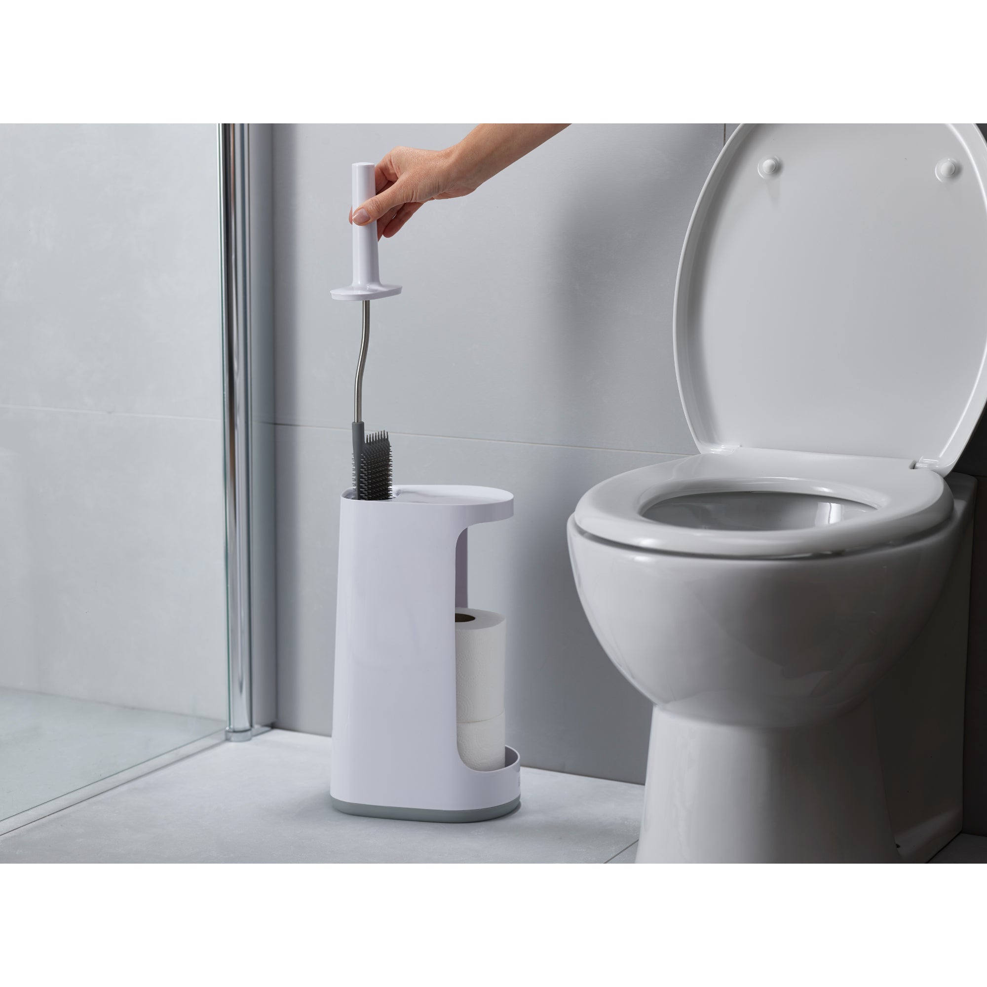Flex Store Toilet Brush - Grey/White