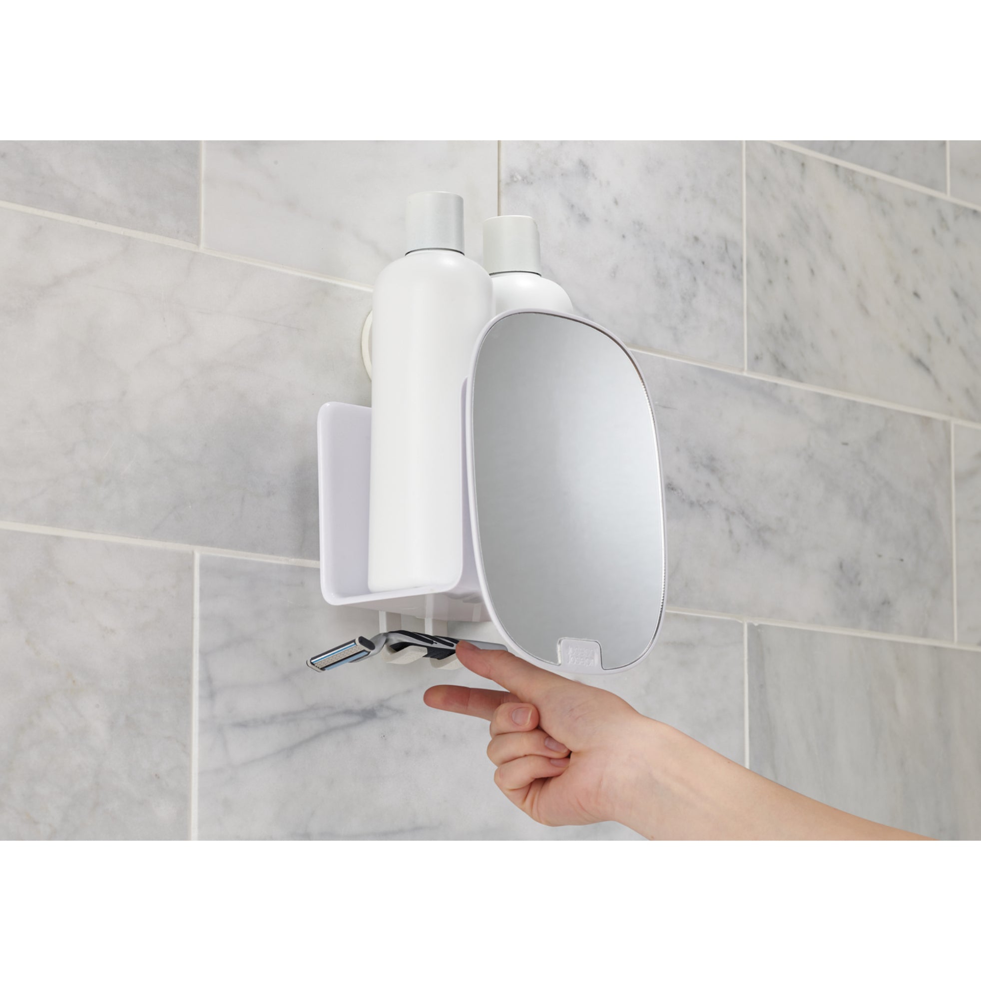 EasyStore Compact Shower Caddy - White